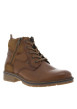 Thumbnail Bottines en cuir camel à talon décroché bas pourvues d'un zip latéral - Image 3