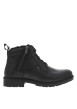 Thumbnail Bottines en cuir noires à talon décroché bas pourvues d'un zip latéral