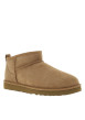 Thumbnail Boots en cuir camel à talon plat avec une doublure en fausse fourrure - Image 3