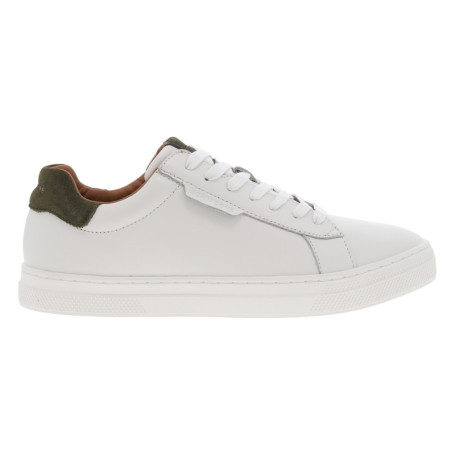 Baskets en cuir blanches avec un empiècement en...