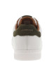 Thumbnail Baskets en cuir blanches avec un empiècement en daim kaki au talon - Image 6