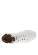 Thumbnail Baskets en cuir blanches avec un empiècement en daim kaki au talon - Image 4