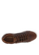 Thumbnail Baskets en cuir marron à talon plat avec une languette en daim - Image 4