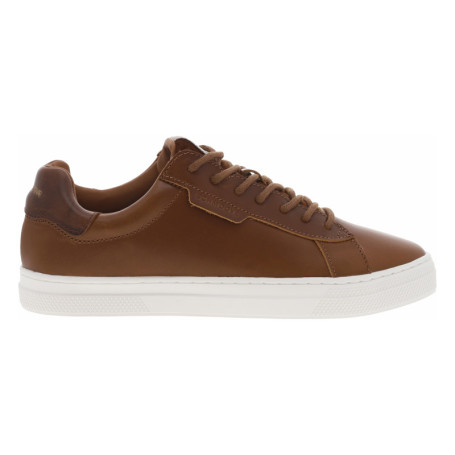 Baskets en cuir cognac à talon plat avec une...