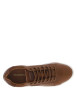 Thumbnail Baskets en cuir cognac à talon plat avec une languette en daim - Image 4