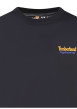 Thumbnail T-shirt en coton noir imprimé à l'avant et au dos avec un col rond - Image 3