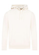 Thumbnail Sweat à capuche en coton écru à coupe droite avec le nom de la marque brodé