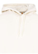 Thumbnail Sweat à capuche en coton écru à coupe droite avec le nom de la marque brodé - Image 3