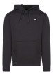 Thumbnail Sweat en coton noir uni avec une coupe droite et un col à capuche