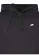 Thumbnail Sweat en coton noir uni avec une coupe droite et un col à capuche - Image 3