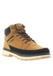 Thumbnail Bottines camel à talon décroché bas à lacets avec des œillets métalliques - Image 3