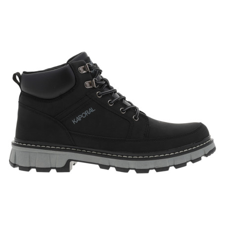 Bottines noires à talon plat à lacets avec des...