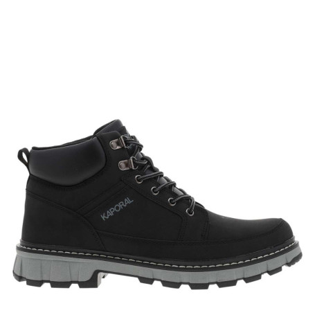 Bottines noires à talon plat à lacets avec des...