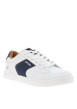 Thumbnail Tennis blanches avec des détails bleus denim à semelle plate et à lacets plats - Image 4