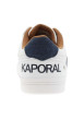 Thumbnail Tennis blanches avec des détails bleus denim à semelle plate et à lacets plats - Image 7