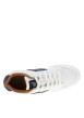 Thumbnail Tennis blanches avec des détails bleus denim à semelle plate et à lacets plats - Image 5