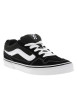 Thumbnail Baskets skate en cuir noires à talon plat avec un logo en relief sur le côté - Image 3