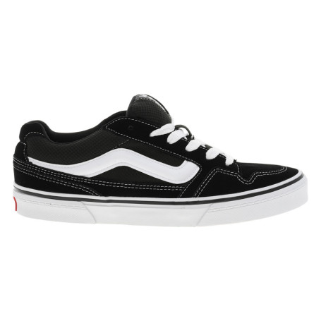 Baskets skate en cuir noires à talon plat avec...