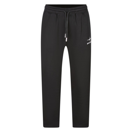 Pantalon jogging noir uni avec une coupe droite...