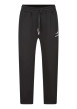 Thumbnail Pantalon jogging noir uni avec une coupe droite et une taille élastiquée