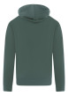 Thumbnail Sweat à capuche en coton vert à coupe droite avec le nom de la marque brodé - Image 2