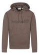 Thumbnail Sweat à capuche en coton marron à coupe droite avec le nom de la marque brodé