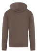 Thumbnail Sweat à capuche en coton marron à coupe droite avec le nom de la marque brodé - Image 2