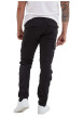 Thumbnail Pantalon Cargo en coton noir uni coupe slim pourvu de multiples poches - Image 4