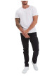 Thumbnail Pantalon Cargo en coton noir uni coupe slim pourvu de multiples poches - Image 6