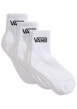 Thumbnail Lot de 3 paires de chaussettes mi-hautes en coton mélangé blanches unies - Image 2