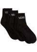 Thumbnail Lot de 3 paires de chaussettes mi-hautes en coton mélangé noires unies - Image 2