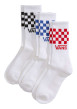 Thumbnail Lot de 3 paires de chaussettes hautes en coton mélangé blanches à carreaux