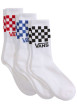 Thumbnail Lot de 3 paires de chaussettes hautes en coton mélangé blanches à carreaux - Image 2