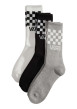 Thumbnail Lot de 3 paires de chaussettes hautes en coton mélangé multicolores à carreaux