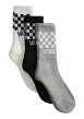 Thumbnail Lot de 3 paires de chaussettes hautes en coton mélangé multicolores à carreaux - Image 2
