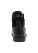 Thumbnail Boots en cuir noires à talon décroché bas avec des lacets et un zip latéral - Image 6