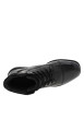 Thumbnail Boots en cuir noires à talon décroché bas avec des lacets et un zip latéral - Image 4