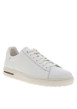 Thumbnail Tennis blanches en cuir à talon plat avec renfoncement effet copeaux et à lacets - Image 4
