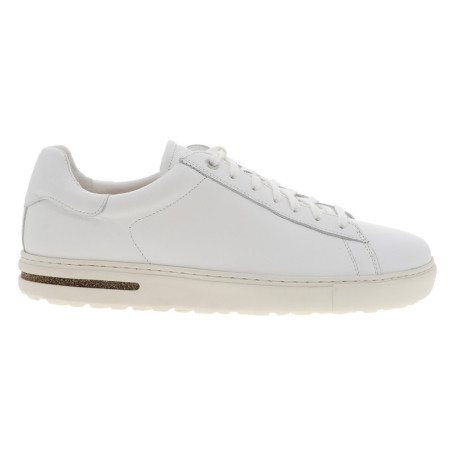 Tennis blanches en cuir à talon plat avec...
