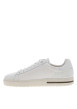 Thumbnail Tennis blanches en cuir à talon plat avec renfoncement effet copeaux et à lacets - Image 3