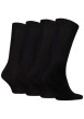 Thumbnail Lot de 4 paires de chaussettes hautes en coton mélangé noires unies - Image 2