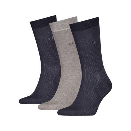 Lot de 3 paires de chaussettes hautes grises et...