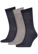 Thumbnail Lot de 3 paires de chaussettes hautes grises et marine en coton mélangé