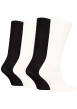 Thumbnail Lot de 4 paires de chaussettes hautes en coton mélangé noires et blanches - Image 2