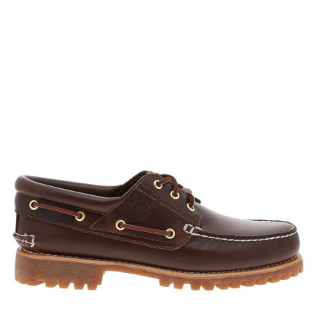 Mocassins bruns en cuir à talon décroché bas...