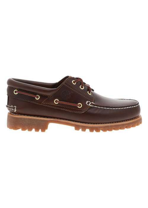 Mocassins bruns en cuir à talon décroché bas...
