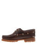 Thumbnail Mocassins bruns en cuir à talon décroché bas avec des lacets - Image 4