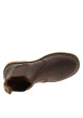Thumbnail Boots en cuir marron à talon décroché bas avec des soufflets élastiqués - Image 4