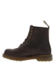 Thumbnail Bottines en cuir marron à talon décroché bas avec des lacets ronds - Image 3