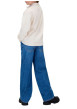 Thumbnail Jean en coton bleu uni coupe regular intermédiaire avec des surpiqûres camel - Image 3
